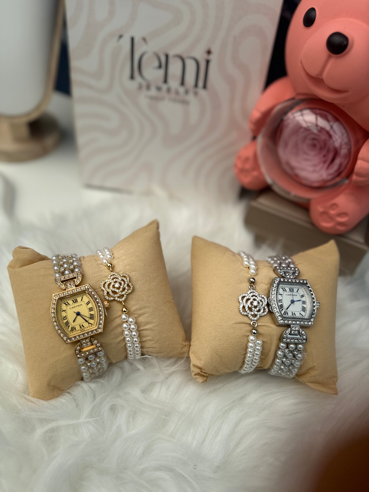 Cartier Pearl Watch set