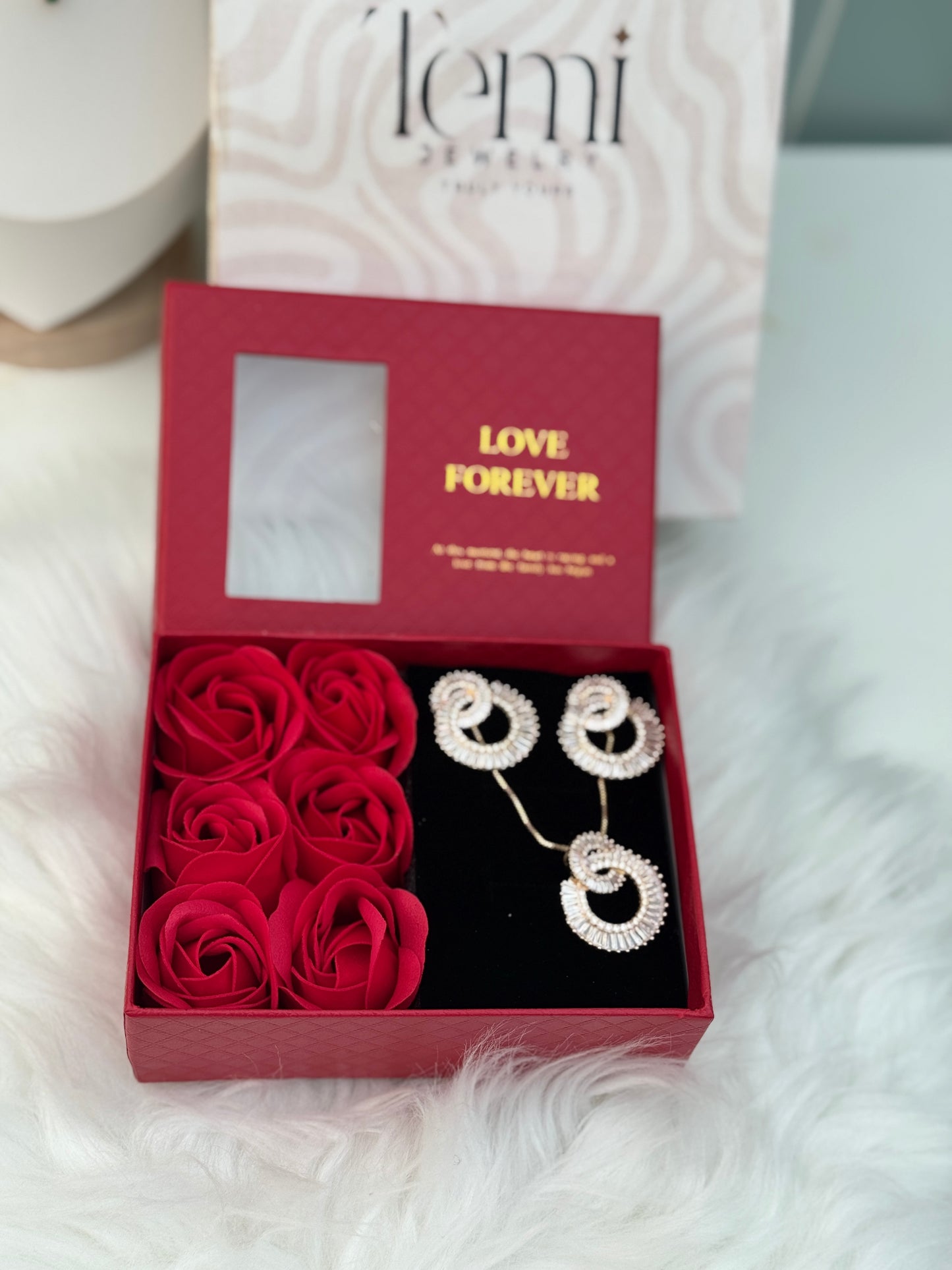 Irene Zirconia necklace and earring