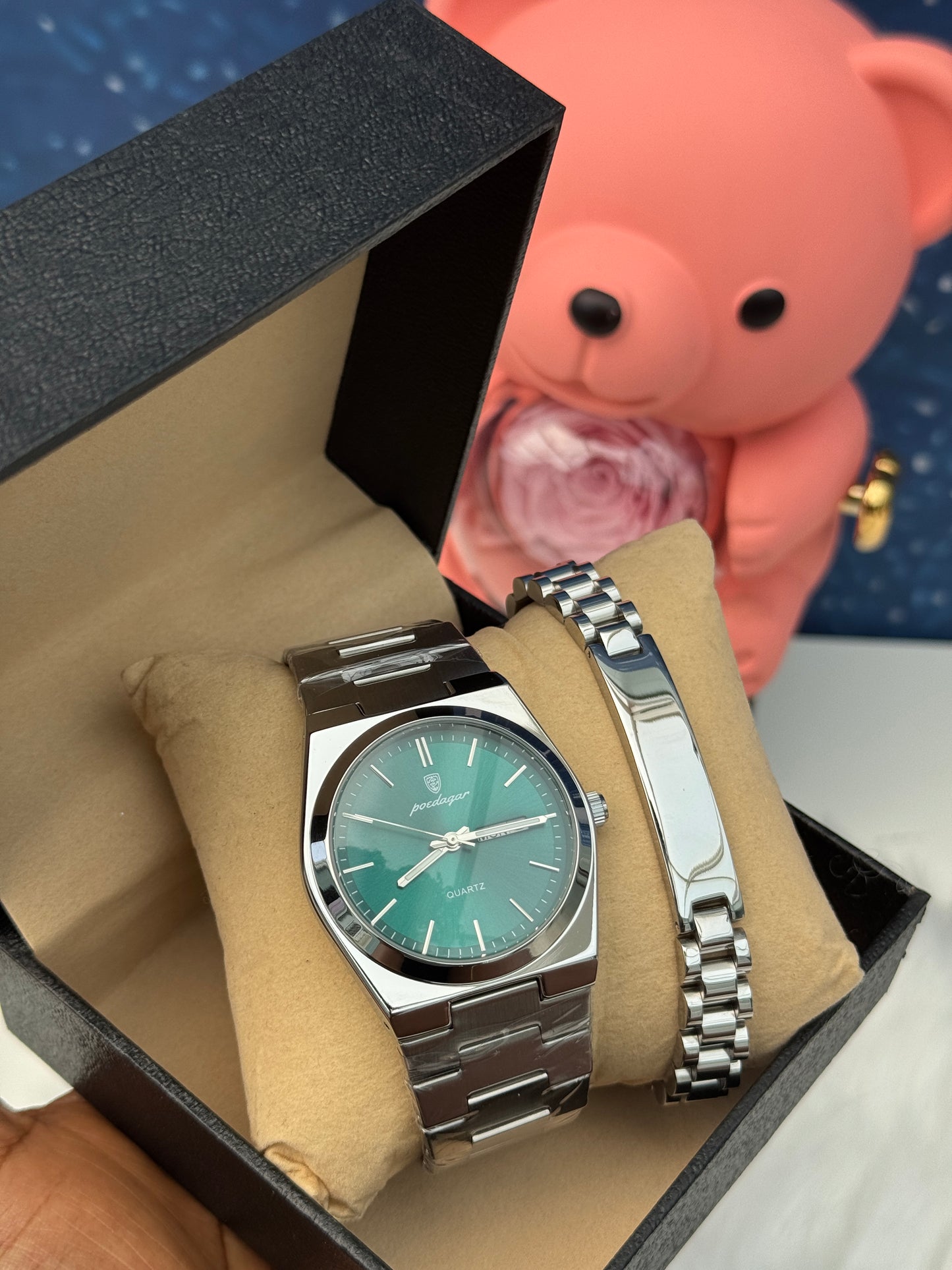 Poe steel watch and bracelet