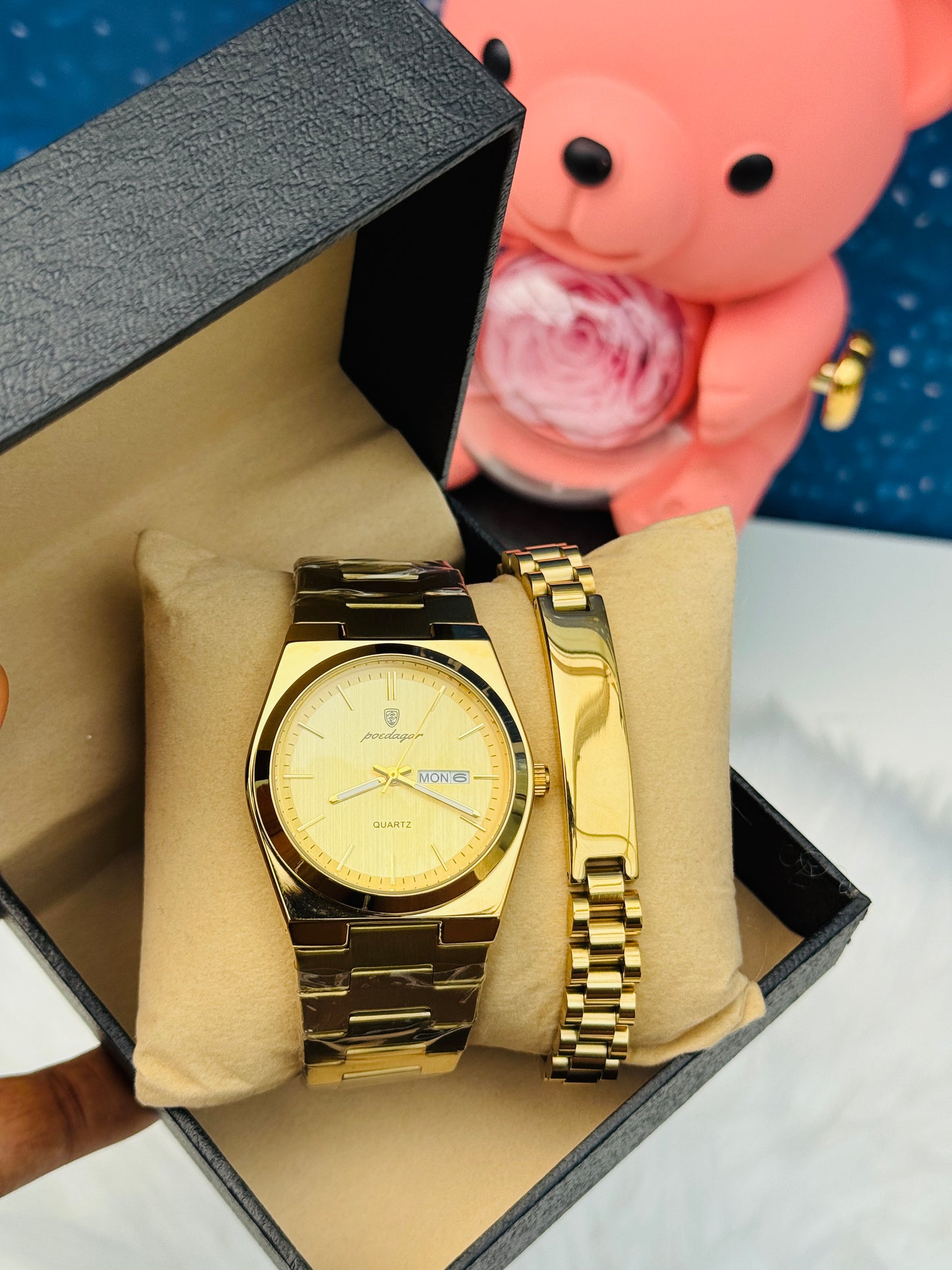 Poe steel watch and bracelet