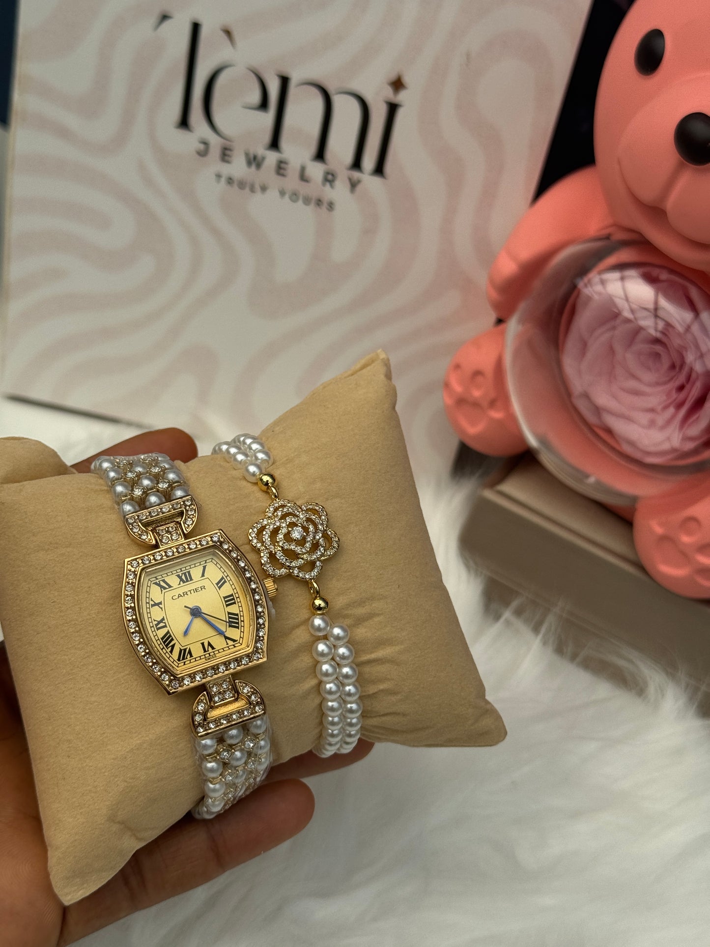 Cartier Pearl Watch set